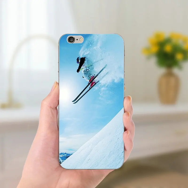 Экстрим Сноубординг чехол для телефона iPhone 8 7 6 6S Plus X 5 5S SE 5C 4 Coque Shell Funda Мягкий