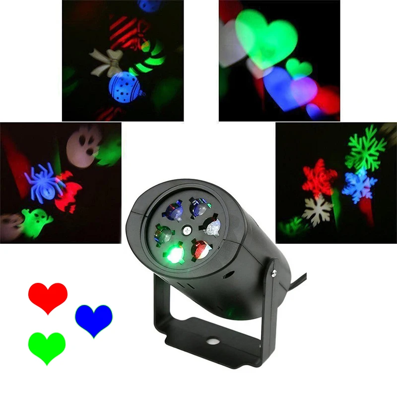 Рождественский светодиодный Снежинка проектор для вечеринки диджейская