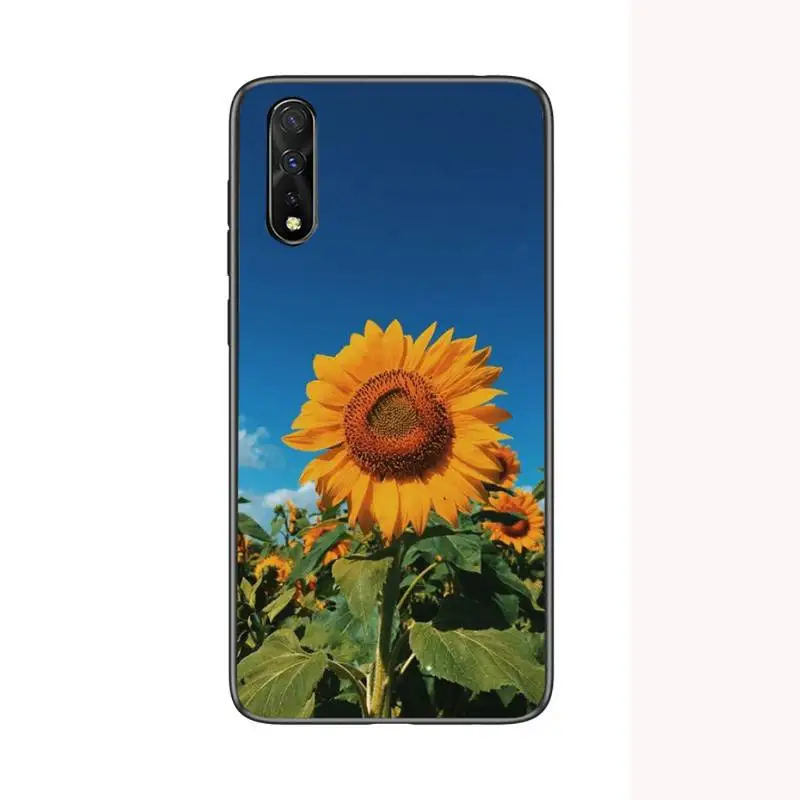 

Cute Summer Daisy Sunflower Floral Flower Phone Case For Samsung S6 S7 Edge S8 S9 S10 E lite2019 S20 Plus Cover Fundas Coque