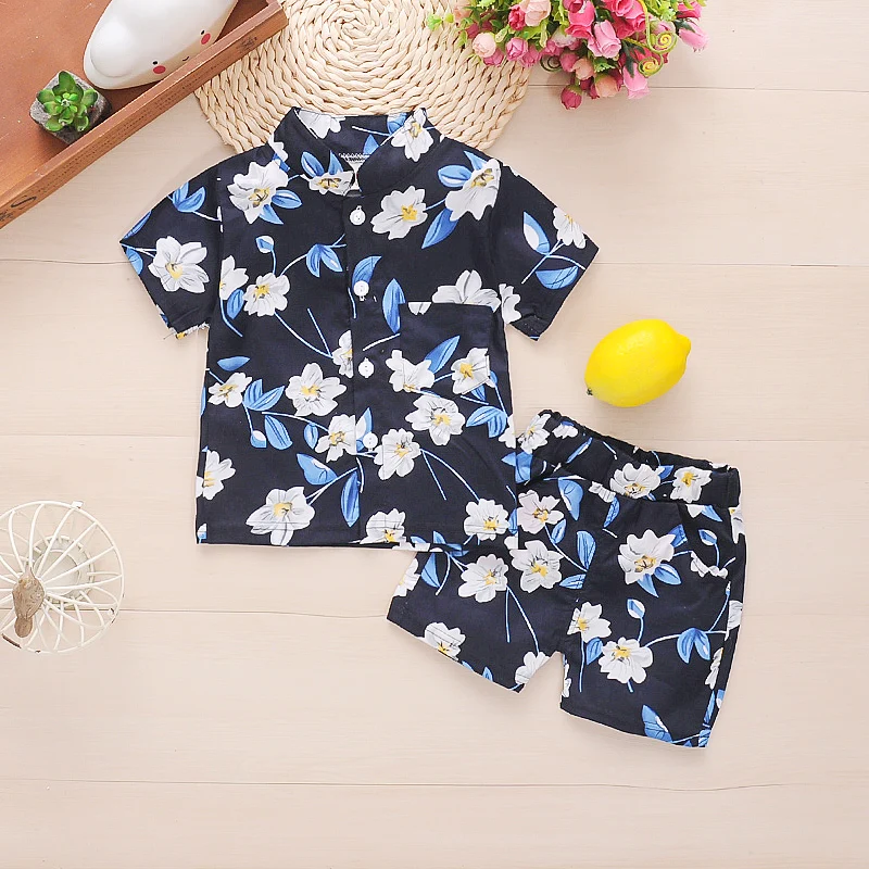 Baby boys summer clothes sets newborn cotton fashion shirts+shorts 2pcs tracksuits for bebe children hodilday clothing suit |