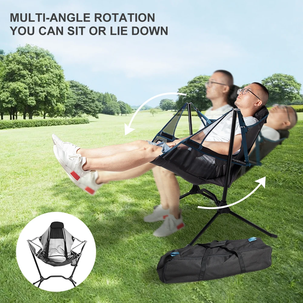 

Portable Heavy Duty Outdoor Folding Camping swings chairs Aluminum Alloy luxury Camping Chair Backrest Folding