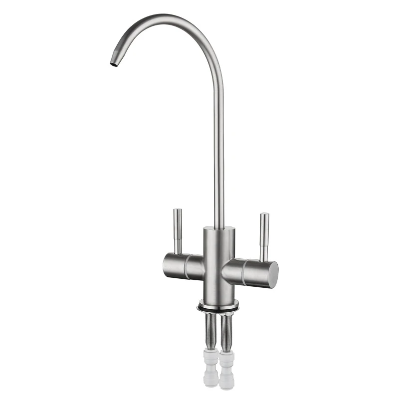 Кран из нержавеющей стали поворотный на 360 градусов двойной режим для домашней