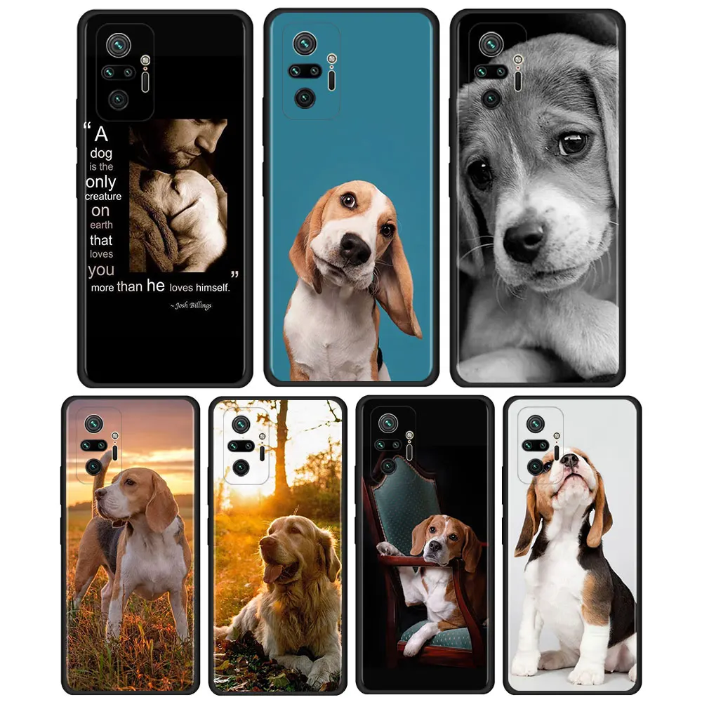 

Beagle Dog Cell Phone Case for Xiaomi Redmi Note 9S 9 4G 8 10 7 8T 9C 9A 7A 8A K40 K30 Pro Mobile Phones Cover Coque