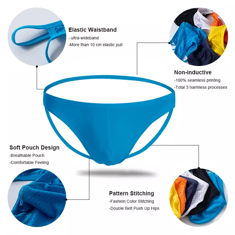 

New 6PCS Men Thong Lot Sexy Gay Underwear Cotton Mens Jockstrap Bikini Thongs Free Shipping Low Wasit Breathable Wholesale M-XXL