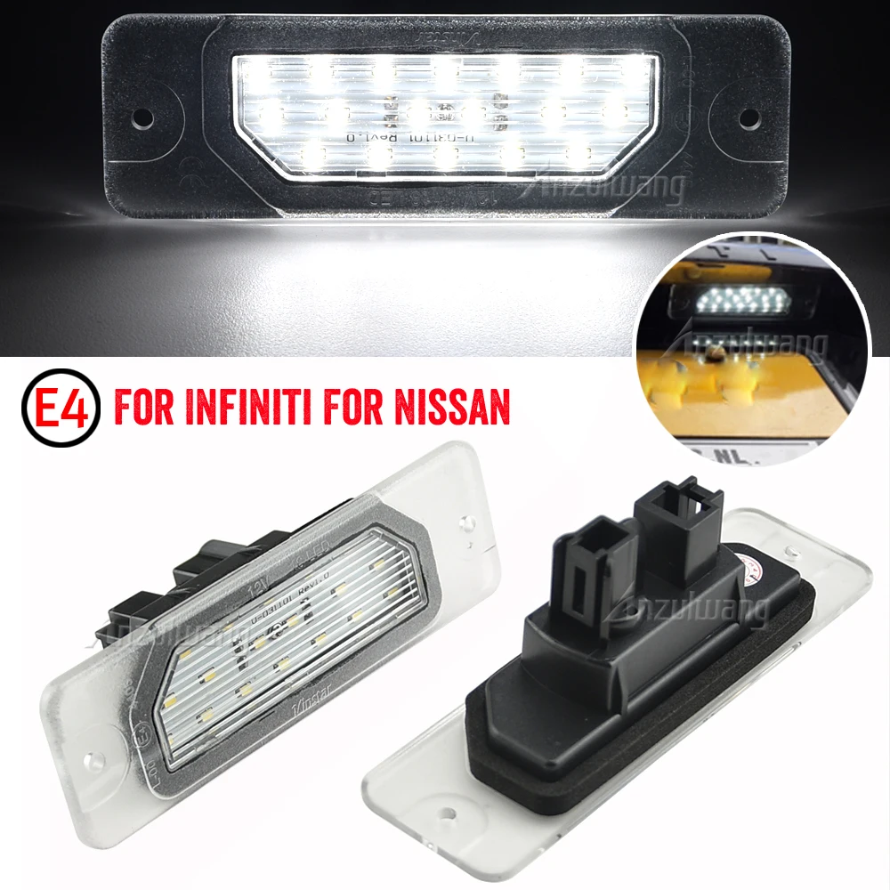 

For Infiniti FX35/45 2003-2008 S50/Q45/I30/I35/M37/M56 Q70 Nissan Fuga Cefiro Led Numbr License Plate Light Lamp OEM Direct Fits