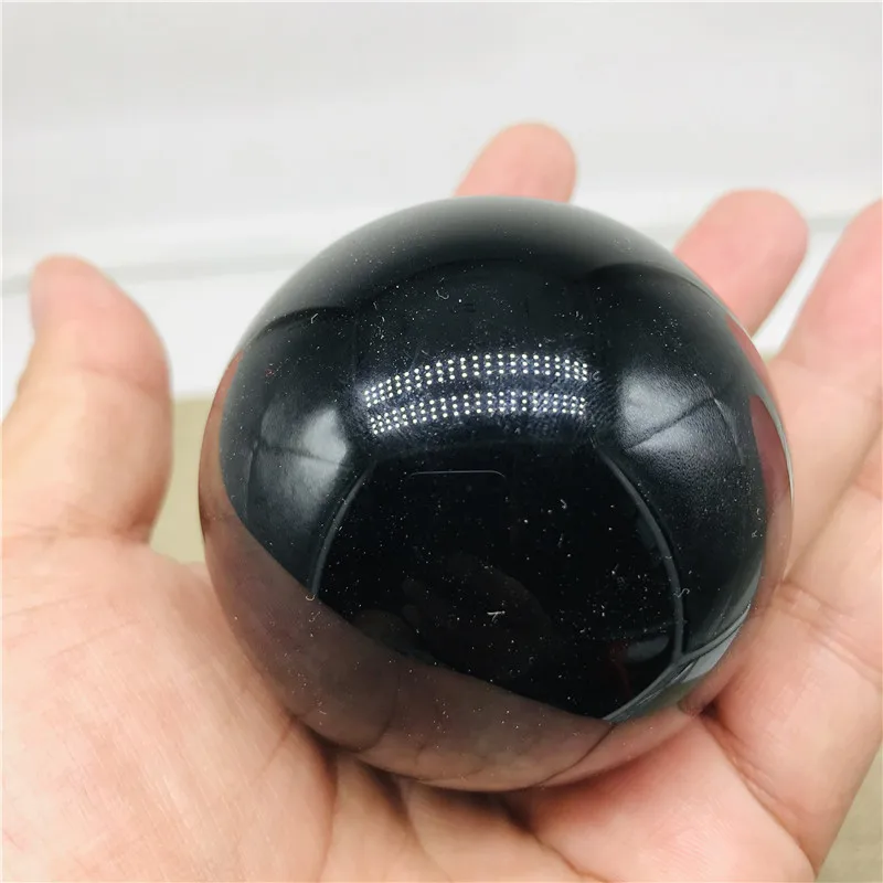 40 мм натуральный черный обсидиановый шар хрустальный Целебный Камень + подставка