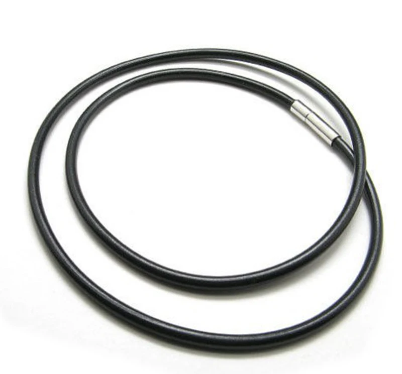 

1Pcs Fashion Men Stainless Steel Clasp Cowhide Leather Cord Pendant Necklace