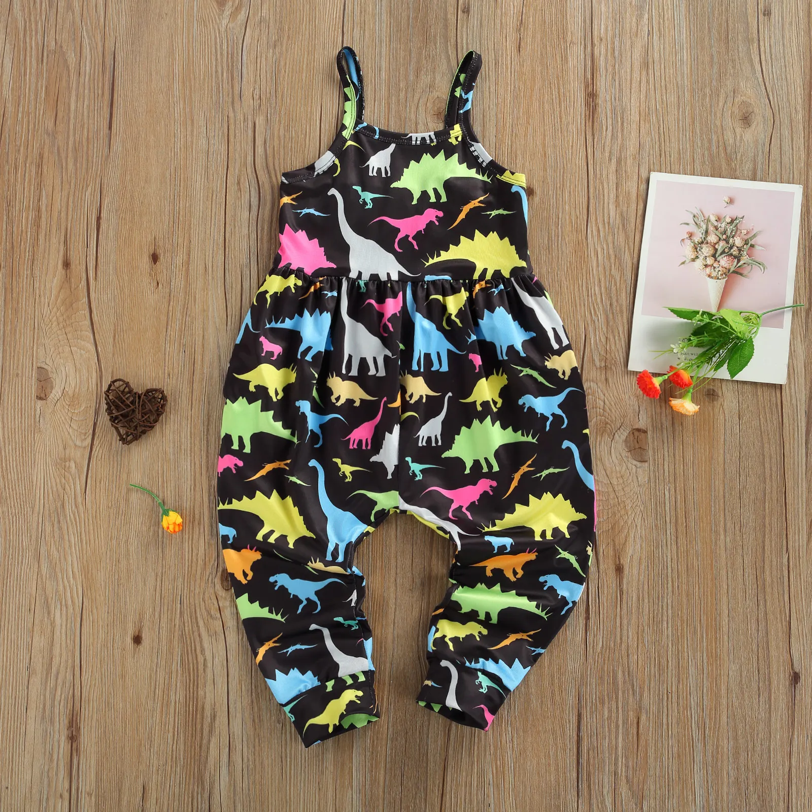 4 цвета Для детей на лето комбинезоны с разноцветным рисунком Платье бретельках
