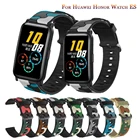Сменный ремешок для наручных часов Huawei Honor Watch ES, мягкий силиконовый браслет с принтом для Huami Amazfit GTS 2, Galaxy Active 2