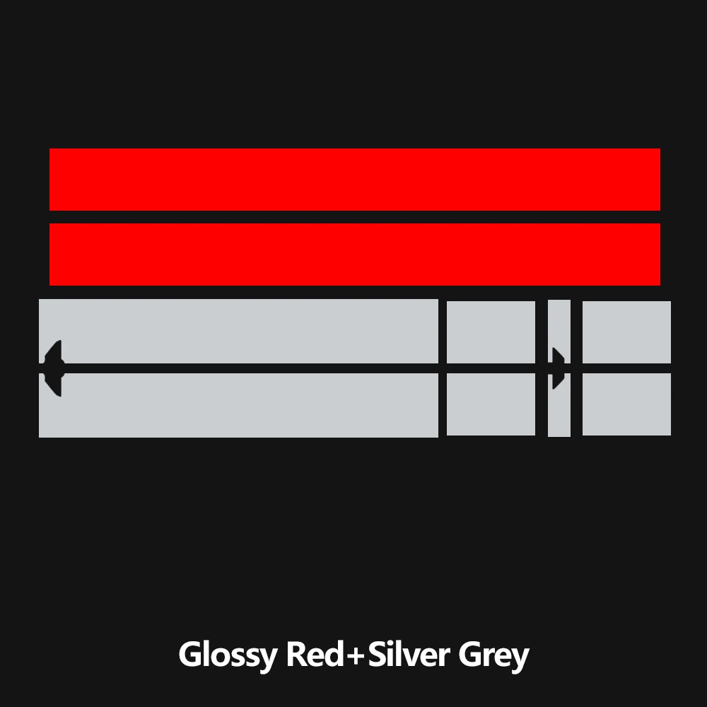 KK red silvergrey Наклейка на капот автомобиля капот полосы крыши задняя крышка двигателя стикер для мини-купе R58 Cooper S JCW Джон Купер работает аксессуары - Название цвета: KK red silvergrey