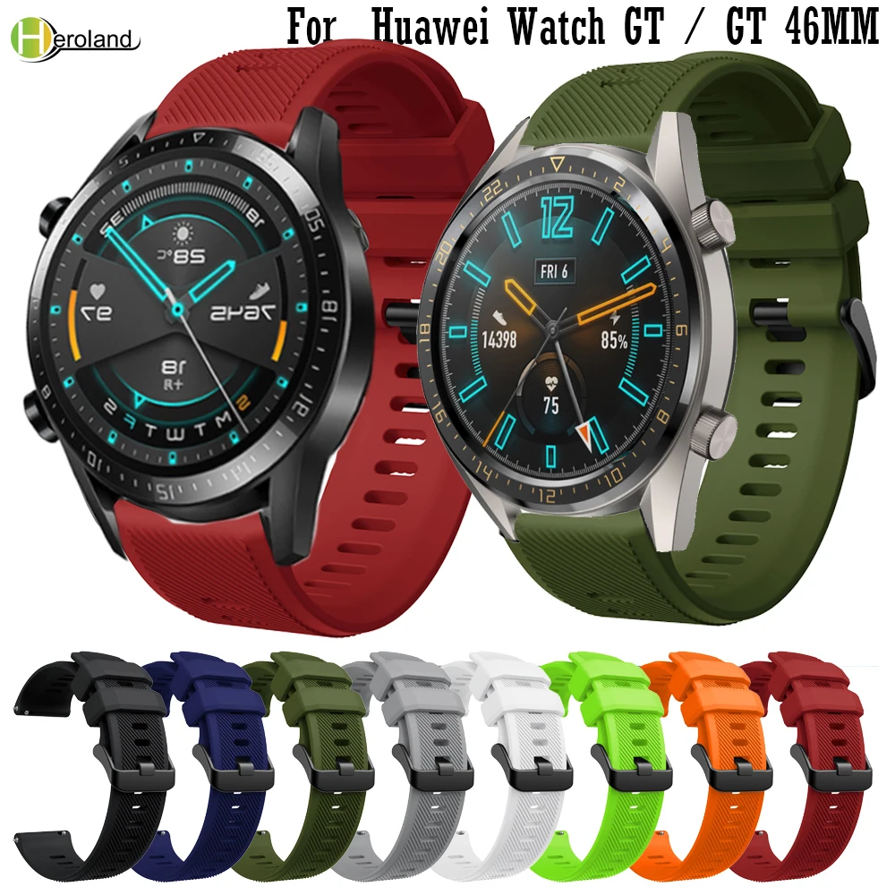 Cinturino cinturino per Huawei Watch GT1 GT 2 46mm Smartwatch cinturino in Silicone morbido 22MM per Huawei Watch 2 pro cinturino
