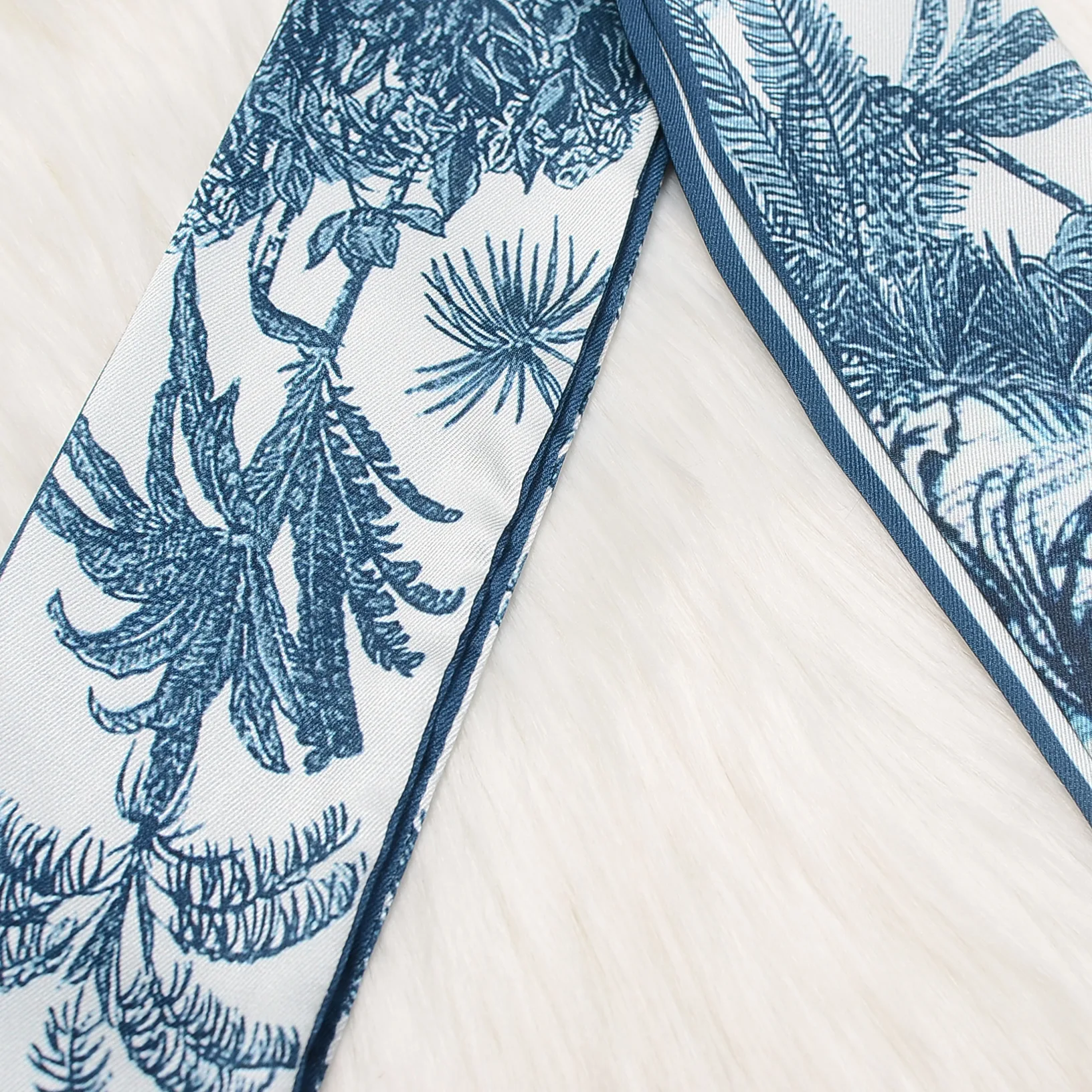 

Fashion Bag Scarf Twill Printed Satin Scarf Luxury Ladies Headband Wrapped Handbag Handle Small Ribbon Women's Headscarf