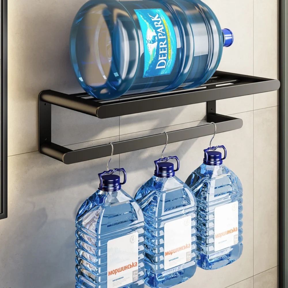 50cm bathroom towel rack punch free towel holder shower rack bathroom storage shelf toilet towel rod home organizer accessories free global shipping