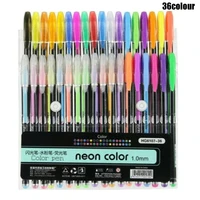 12 18 24 36 48 colors kawaii metallic gel pens set pastel neon glitter sketch drawing highlighter pen school stationery 30