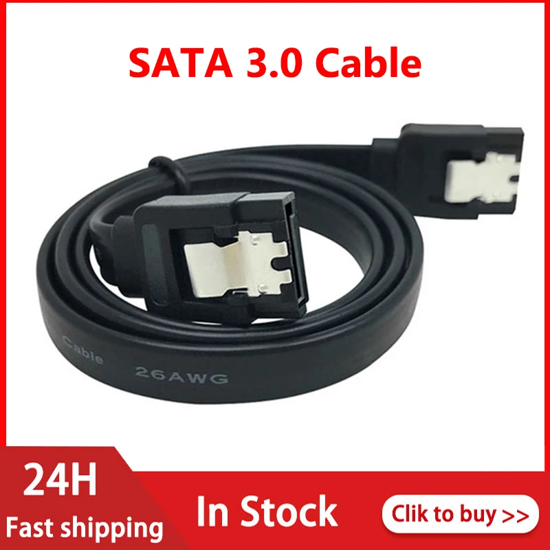 

1-2PCS 2021 New Durable 45CM Serial SATA 3 RAID Data HDD Hard Drive Disk Signal Cables Black Straight High Speed SATA Data Cable