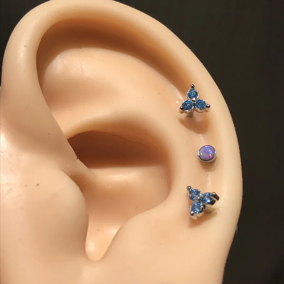 Новое поступление 3 шт./компл. ювелирные изделия для пирсинга с опалом из