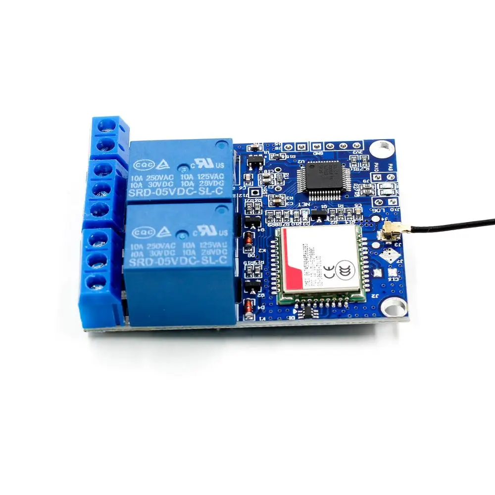 2 канальный релейный модуль SMS GSM удаленный Управление переключатель SIM800C STM32F103C8T6