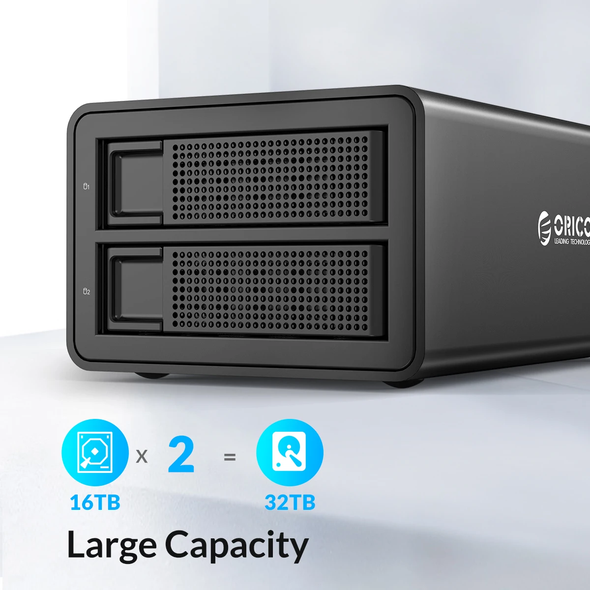 Док станция ORICO для HDD 3 5 дюйма 2 отсека USB3.0 32 ТБ вместительный чехол жесткого диска