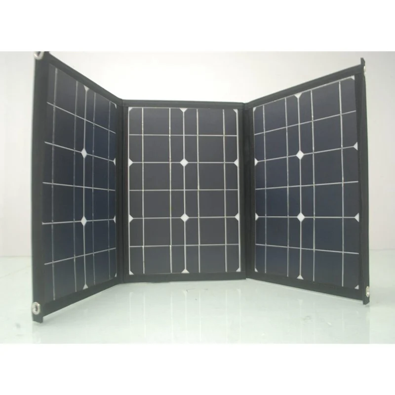 

18V 120W Solar Panel Charger Solar Battery Charger Folding Bag Monocrystalline Solar Waterproof For Camping Outdoor Car Yacht