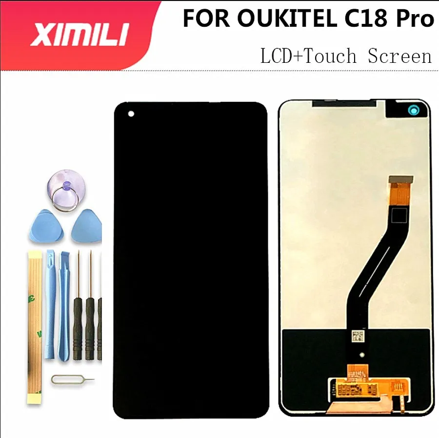 ЖК-дисплей 6,55 дюймов OUKITEL C18 Pro + сенсорный экран, 100% оригинальный протестированный ЖК-дигитайзер, замена стеклянной панели для OUKITELC18 Pro