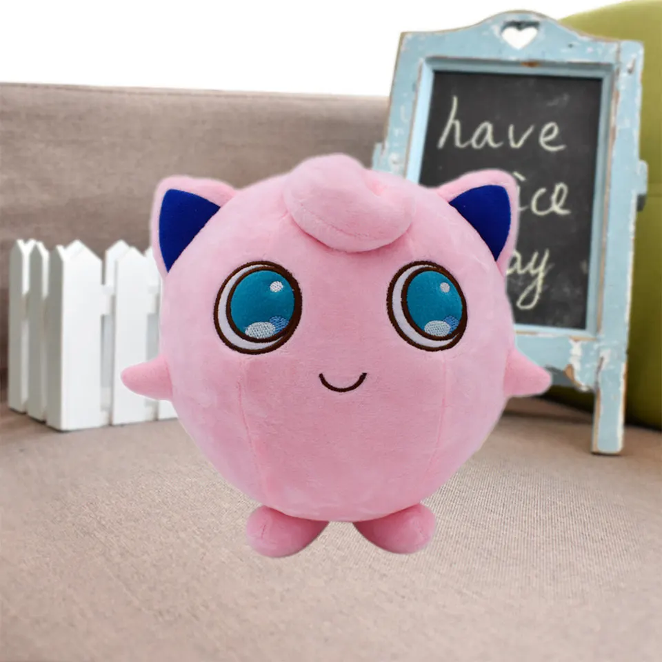 17 см японская аниме Кукла драконит плюшевые игрушки Peluche куклы мягкие животные сидящие Куклы Kawaii желтый милый Рождественский festy - Цвет: Jigglypuff