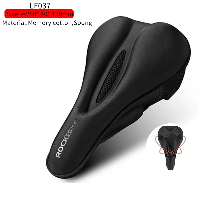 LF037 ROCKBROS, силиконовое велосипедное седло, полое, дышащее, MTB, Велосипедное Сиденье, чехол для подушки, коврик, силикагель, седло, велосипедные аксессуары, часть - Цвет: LF037