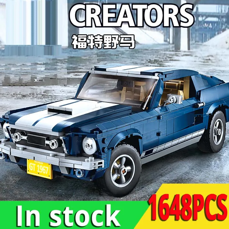 Совместим с LEGOinglys Creator Expert 21047 Mustang Car 1967 GT500 набор Technic 10265 строительные блоки