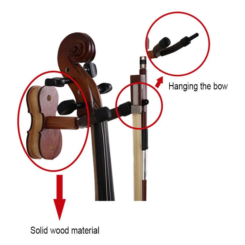 

Wall Mount Violin Hanger Ukulele Hooks Rack Home Studio Display Stand Musical Instrument Accessories LA