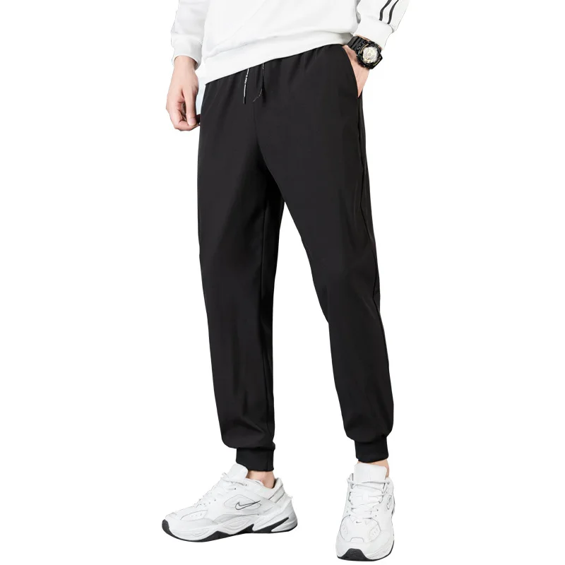 

Брюки мужские осенние новые стильные Молодежные трендовые мужские повседневные брюки спортивные брюки в Корейском стиле облегающие повсе...