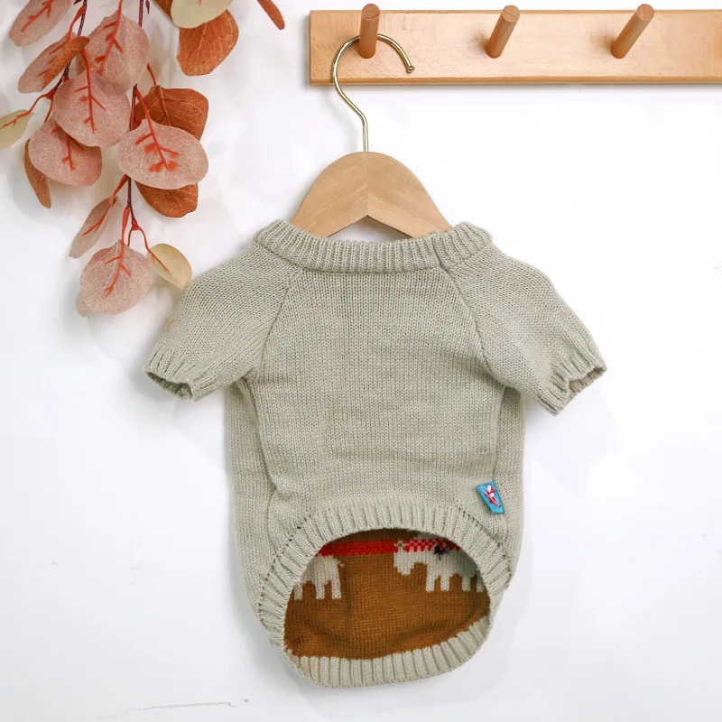 

Law fighting for autumn and winter new Christmas sweater Elk sweater Corgi fat dog bully clothing Law fighting fat dog clothes