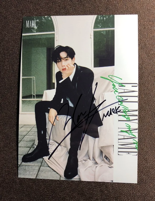 Ручной знак GOT7 фото с автографом позвоните мое имя 5*7 K-POP 102019O4