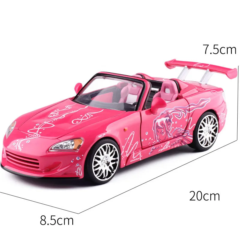 JADA1: 24 Розовая модель автомобиля S2000 трансформер игрушка из сплава детский
