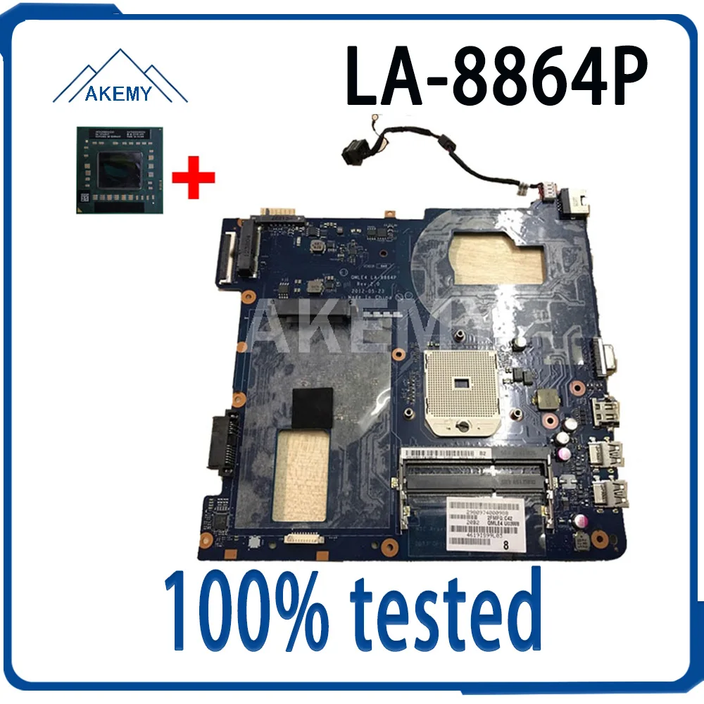 AKemy для Samsung NP355V5C материнская плата ноутбука QMLE4 LA 8864P REV: 2 0 100% протестирована
