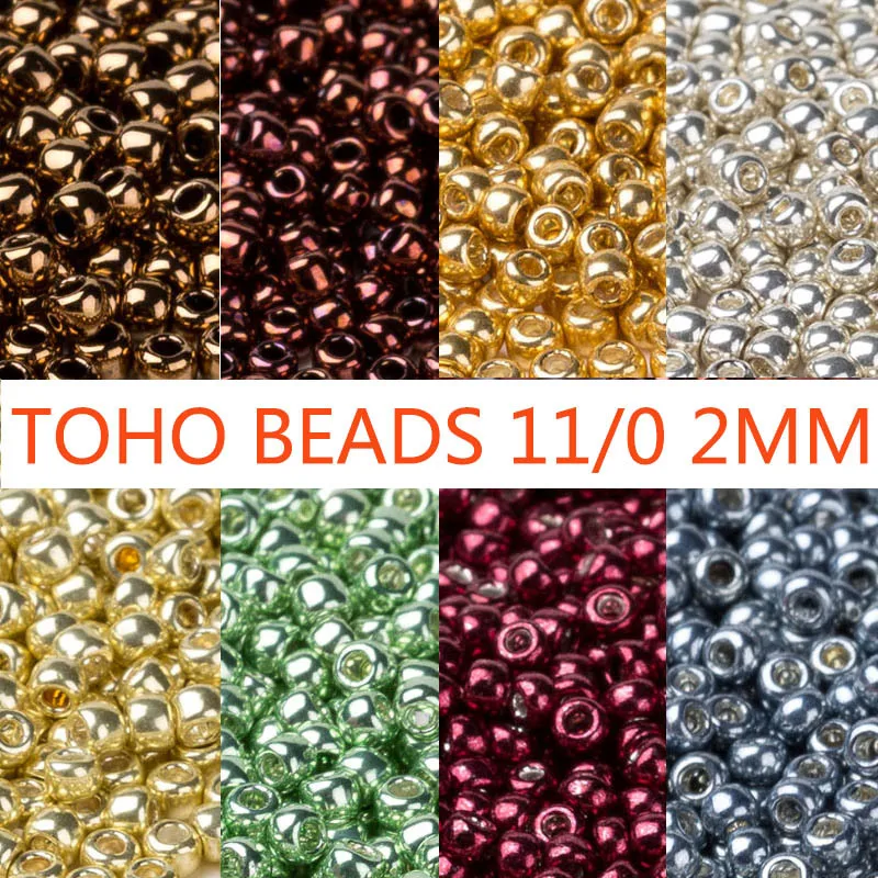 Taidian Toho Glass Beads Round Japan Pearls 557 Gold 10g/tube About 1000pcs 11/0 2mm Native Handmade Earring Bracelet