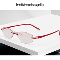 high grade lightweight pink rose reading glasses fashion personality running lake anti blue light half frame glasses for the eld