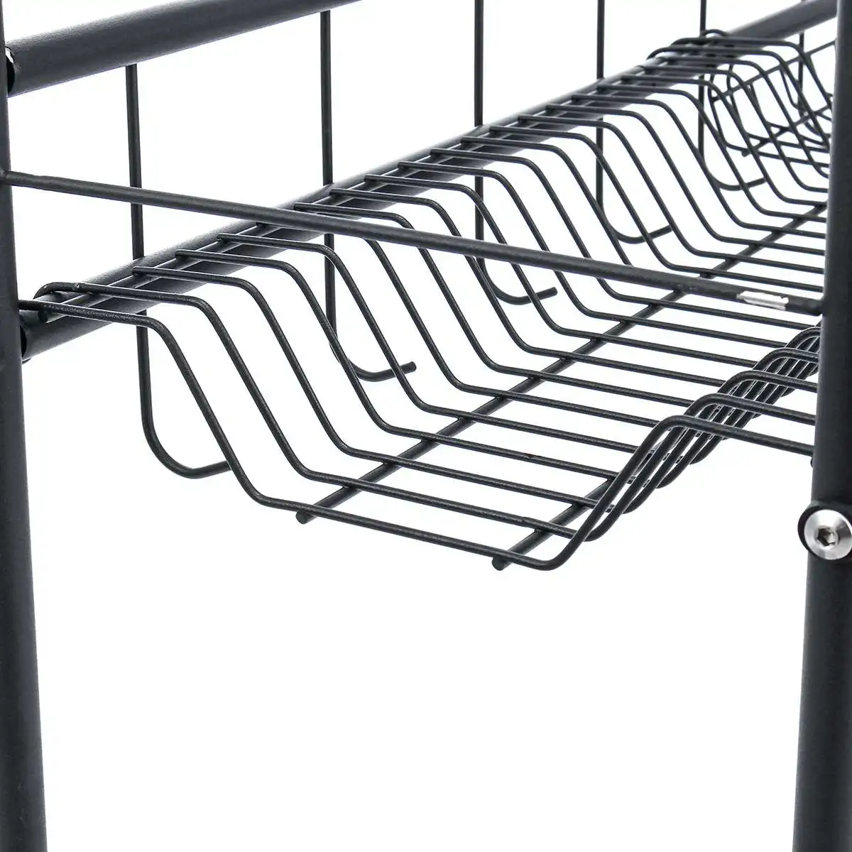 

2 Tiers Dish Drying Rack Holder Basket Plated Stainless Steel Home Washing Great Kitchen Sink Dish Drainer Drying Rack Organizer
