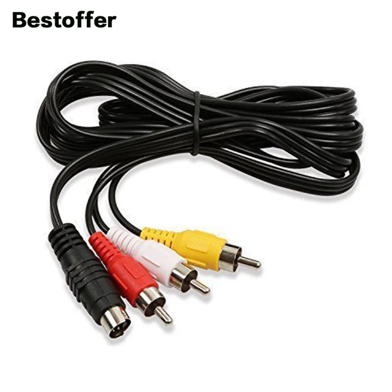 

1.5M S-Video 4-Pin Male to 3-RCA Male Plug RGB Composite Video Cable