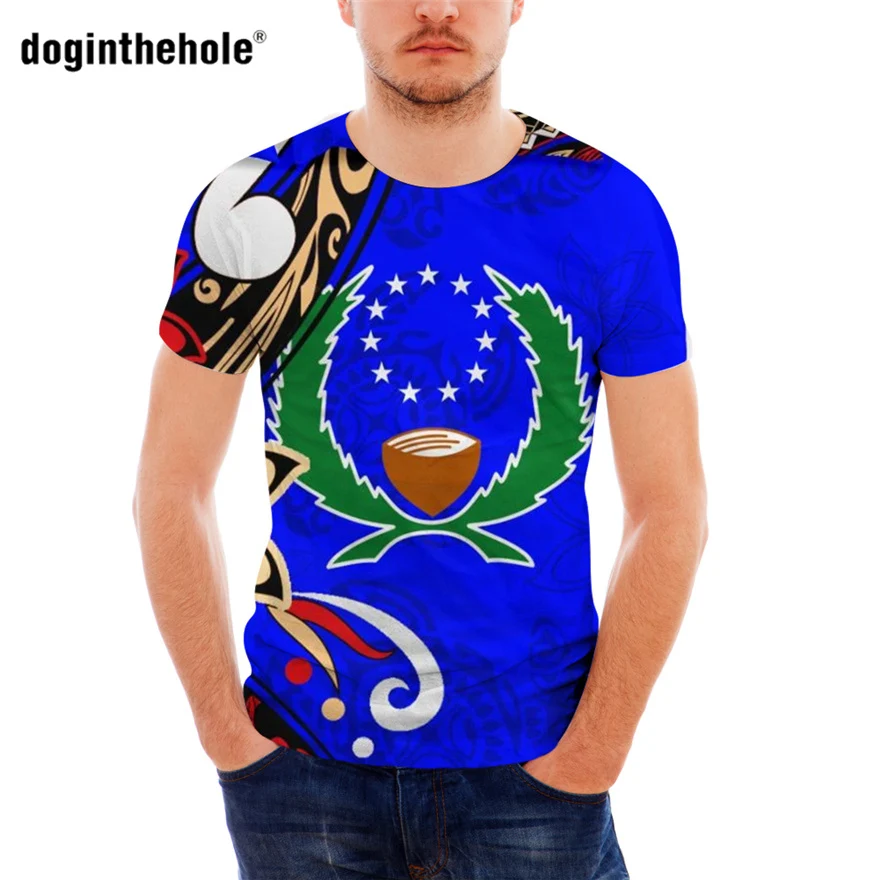 

Doginthehole Loyal Blue Pohnpei Micronesia Printing Brands T-shirts for Men Summer 2021 Plus Size brand men's t-shirts Tees Tops
