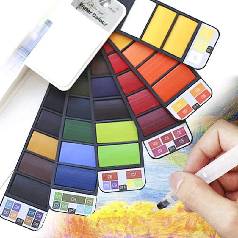 

Акварельная краска 18/25/42 цветов s, акварельная краска, портативная однотонная Акварельная краска, набор пигментов для коридора акварели