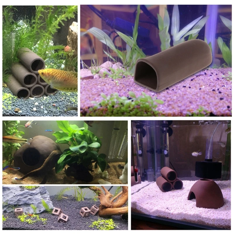 

Fish Tank Cave Aquarium Shelter Ceramic Shrimp Spawn Live Hide Ornament Breeding 652A