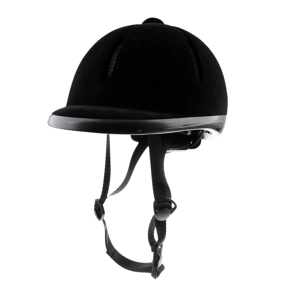 

MagiDeal Adjustable Breathable Horse Riding Helmet Safety Velvet Equestrian Helmet 48-54cm