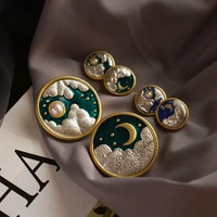 womens earrings cloud sun moon pearl nebula starry sky bie zhen womens brooch fashion jewelry shaped old fashioned gold pin