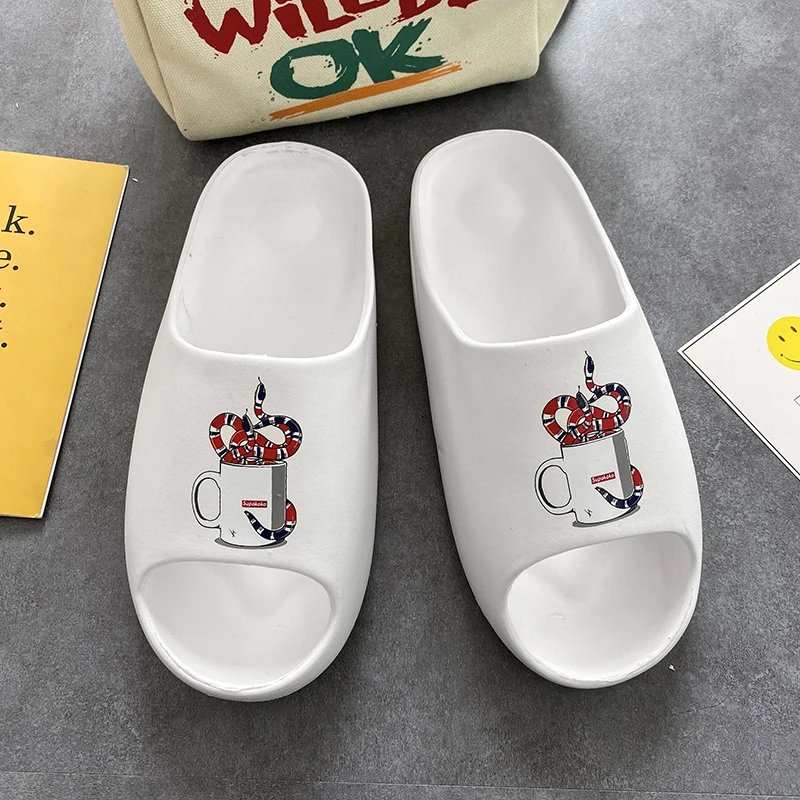 

Casual Breathable Men Flip Flop Printing Sandals Shoes For Men's Slippers Indoor Soft Sandy Beach Fashion Thick Bottom Outdoor