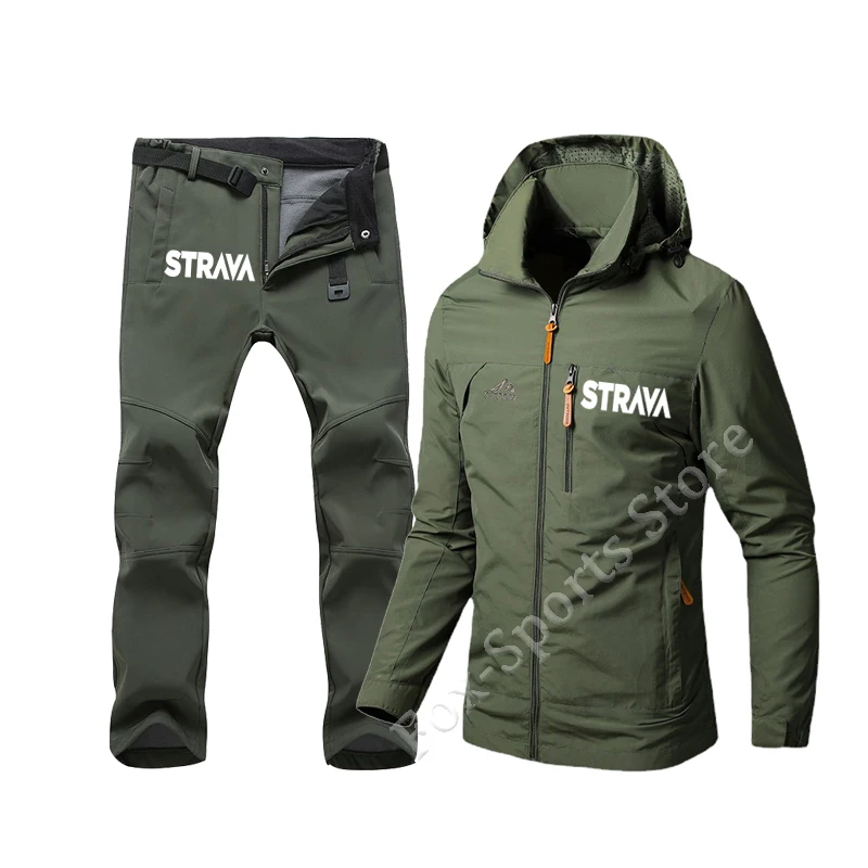 

Men Cycling Jacket Winter Windproof Windbreaker Hooded Thicken Thermal Fleece Long Sleeve Cycling Set Men 2021 Outdoor Sports