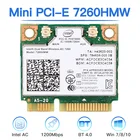 Intel 7260HMW Mini PCI-E Wi-Fi сетевая карта, Двухдиапазонная 2,4G5 ГГц Bluetooth-Совместимость 4,0 802.11acabg WiFi адаптер для рабочего стола