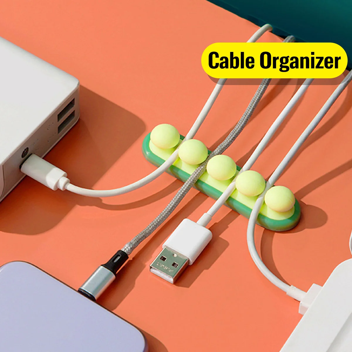 

New USB Cable Organizer Wire Winder Silicone Tie Fixer Wire Management organizador Cord Clip Office Desktop Phone Cables holder
