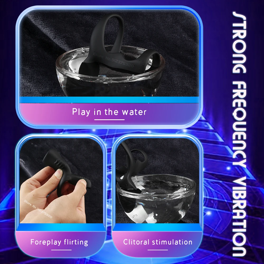 Вибратор кольцо на пенис для взрослых мужчин Задержка эякуляции Пояс верности