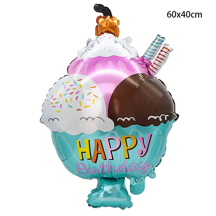 

Hawaii party cactus pineapple watermelon ice cream balloon baby birthday party scene layout aluminum film balloon wholesale