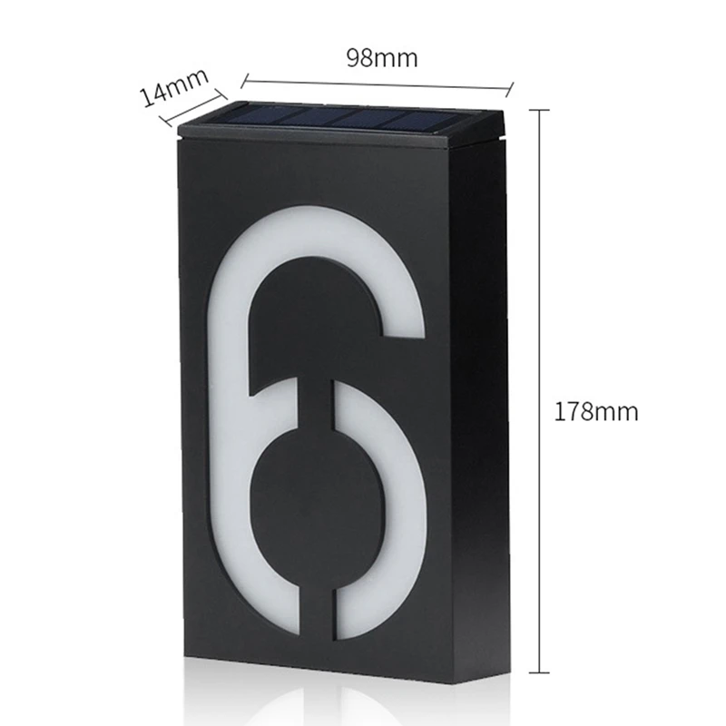 Промо-акция! Светодиодный светильник на солнечной энергии знак дома адрес двери