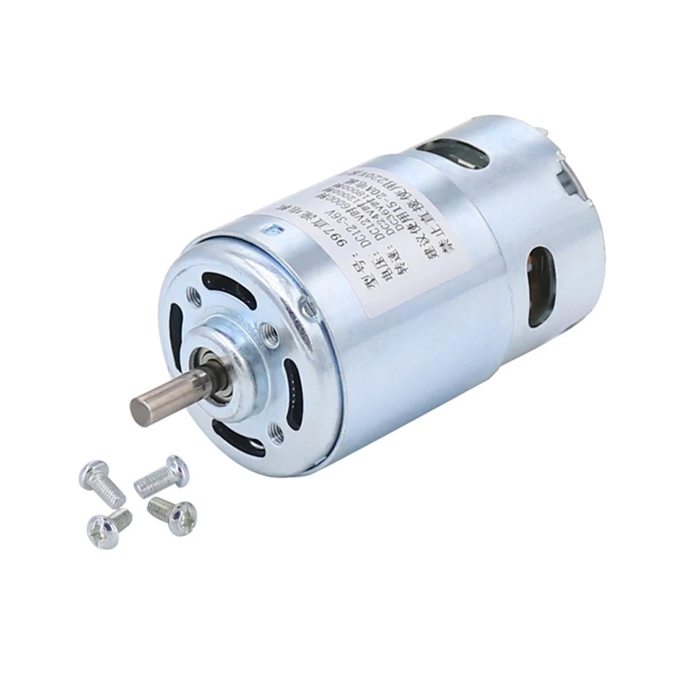 

997 Strong DC Motor 12-24V High Speed 36V Motor Mute Double Outlet Shaft Bearing Lathe Table Saw Drill Low Speed Motor